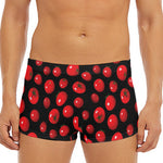 Red Tomato Pattern Print Men's Short Boxer Briefs