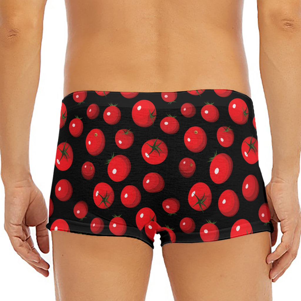 Red Tomato Pattern Print Men's Short Boxer Briefs
