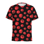 Red Tomato Pattern Print Men's Sports T-Shirt