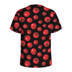 Red Tomato Pattern Print Men's Sports T-Shirt