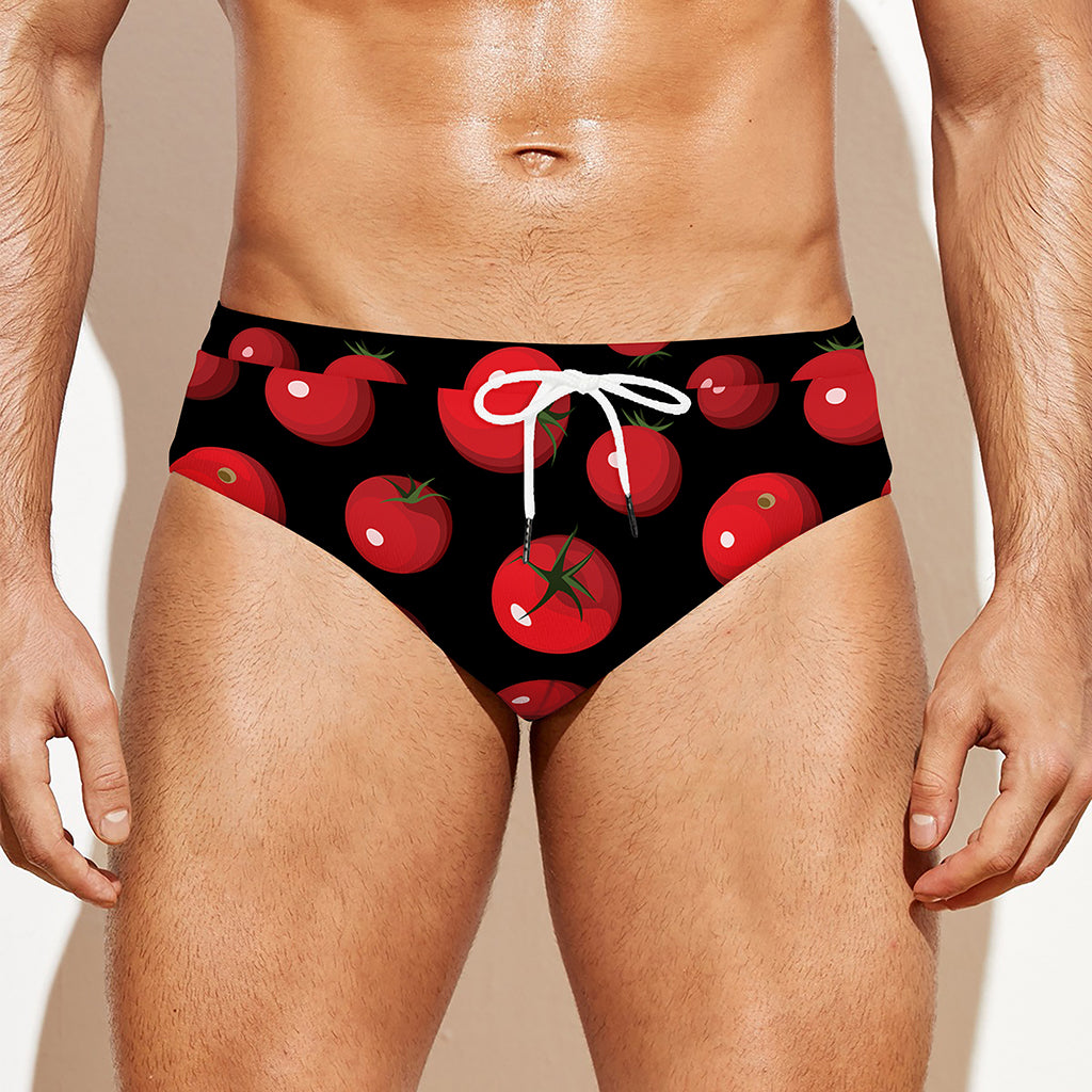Red Tomato Pattern Print Men's Swim Briefs