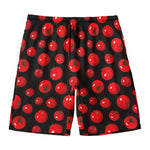 Red Tomato Pattern Print Men's Swim Trunks