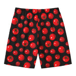 Red Tomato Pattern Print Men's Swim Trunks