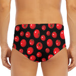 Red Tomato Pattern Print Men's Triangle Swim Briefs