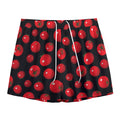 Red Tomato Pattern Print Mesh Shorts