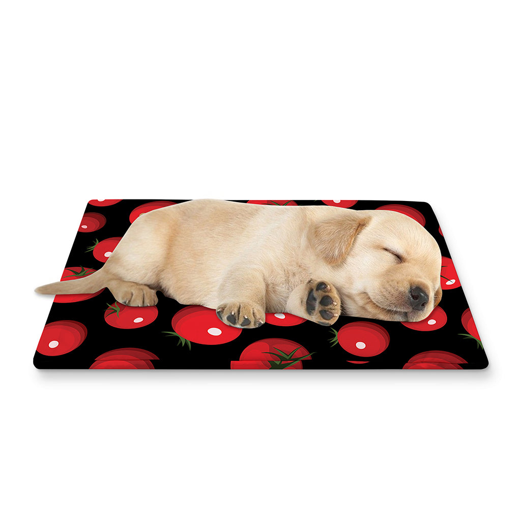 Red Tomato Pattern Print Pet Cooling Mat Cover