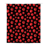 Red Tomato Pattern Print Polyester Shower Curtain