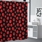 Red Tomato Pattern Print Premium Shower Curtain