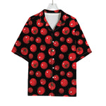 Red Tomato Pattern Print Rayon Hawaiian Shirt