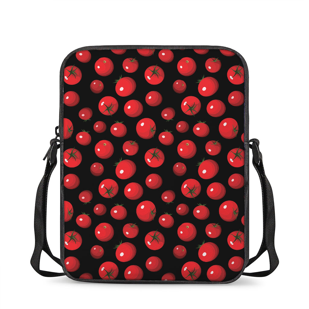 Red Tomato Pattern Print Rectangular Crossbody Bag