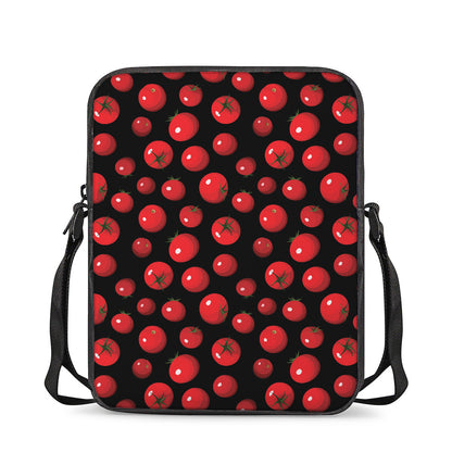 Red Tomato Pattern Print Rectangular Crossbody Bag
