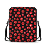 Red Tomato Pattern Print Rectangular Crossbody Bag
