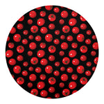 Red Tomato Pattern Print Round Blanket