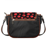 Red Tomato Pattern Print Saddle Bag