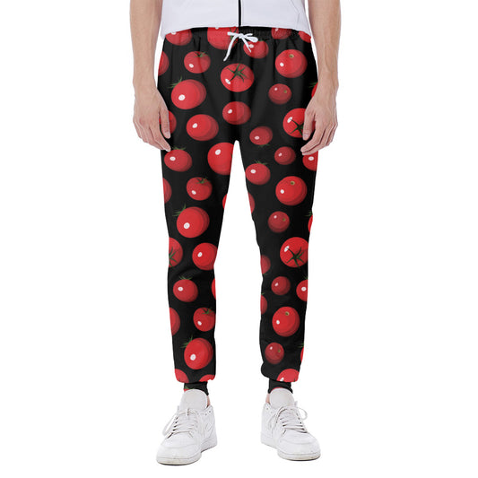 Red Tomato Pattern Print Scuba Joggers