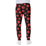 Red Tomato Pattern Print Scuba Joggers