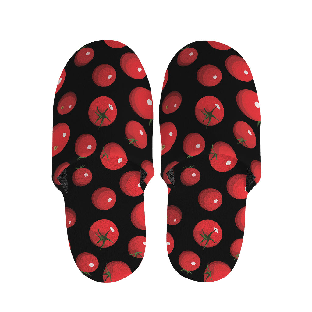 Red Tomato Pattern Print Slippers