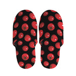Red Tomato Pattern Print Slippers