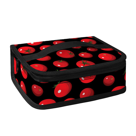 Red Tomato Pattern Print Small Lunch Bag