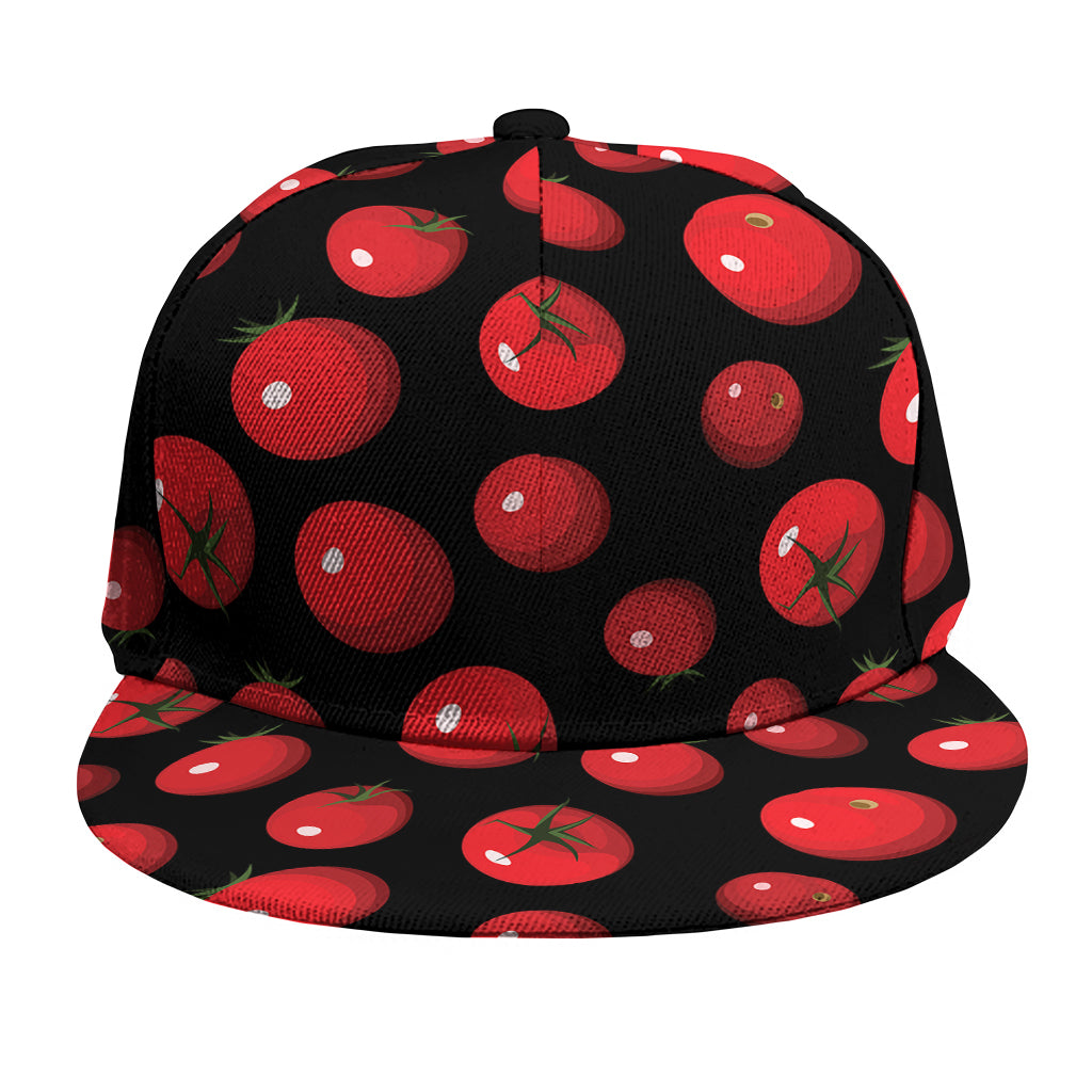 Red Tomato Pattern Print Snapback Cap