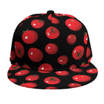 Red Tomato Pattern Print Snapback Cap