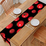 Red Tomato Pattern Print Table Runner