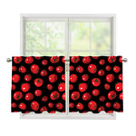 Red Tomato Pattern Print Tier Curtains