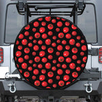 Red Tomato Pattern Print Tire Cover