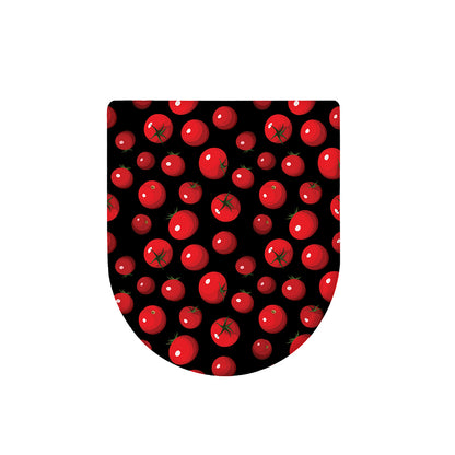 Red Tomato Pattern Print Toilet Lid Cover