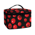 Red Tomato Pattern Print Travel Makeup Bag