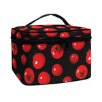 Red Tomato Pattern Print Travel Makeup Bag