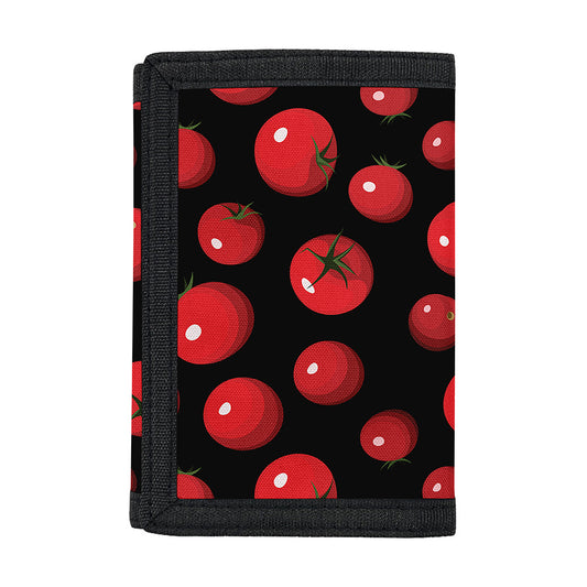 Red Tomato Pattern Print Trifold Wallet