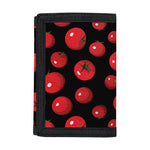 Red Tomato Pattern Print Trifold Wallet