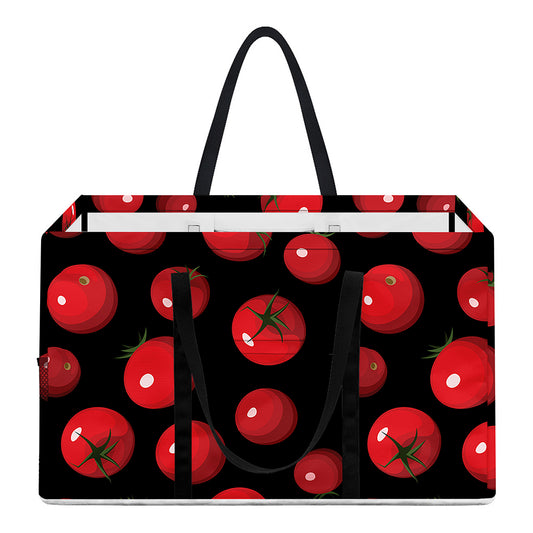 Red Tomato Pattern Print Utility Tote Bag