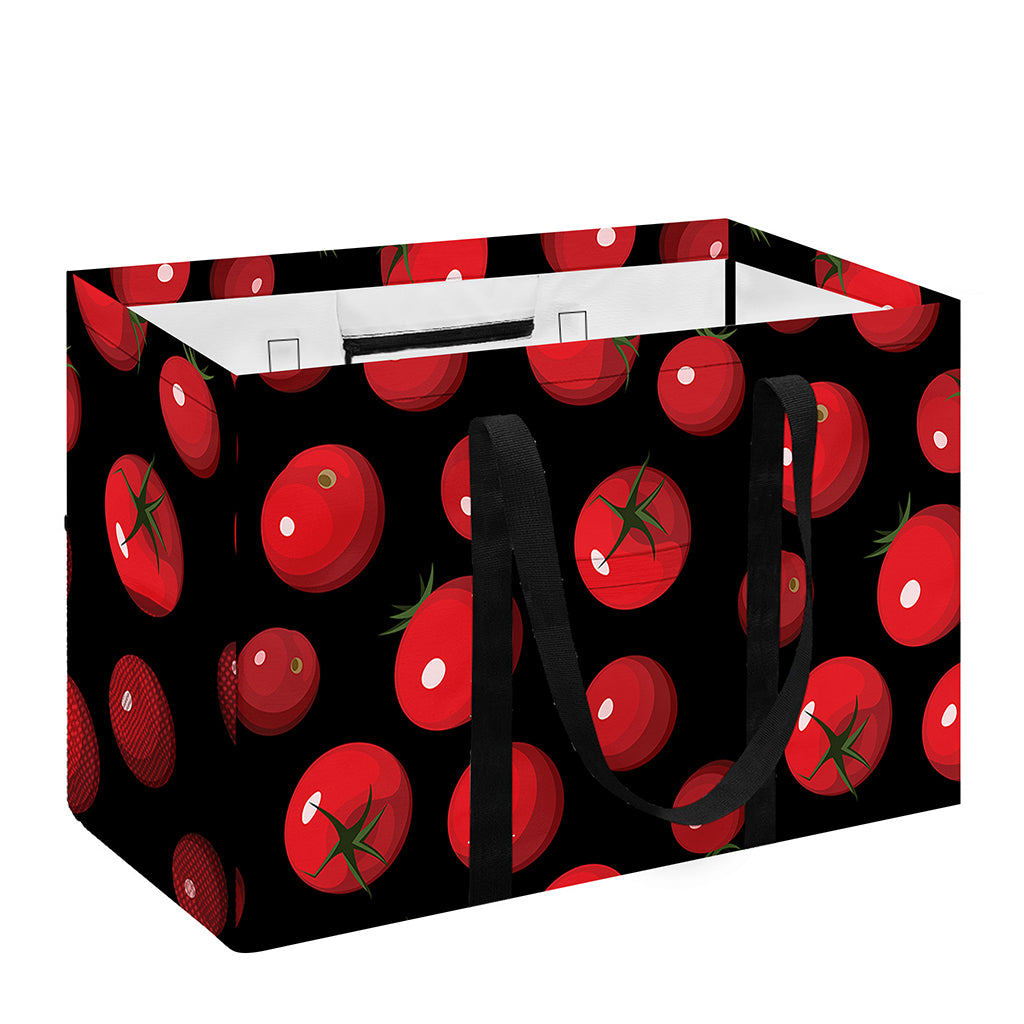 Red Tomato Pattern Print Utility Tote Bag