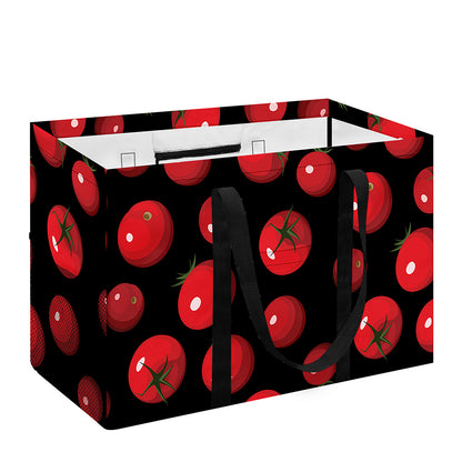 Red Tomato Pattern Print Utility Tote Bag