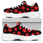 Red Tomato Pattern Print White Chunky Shoes