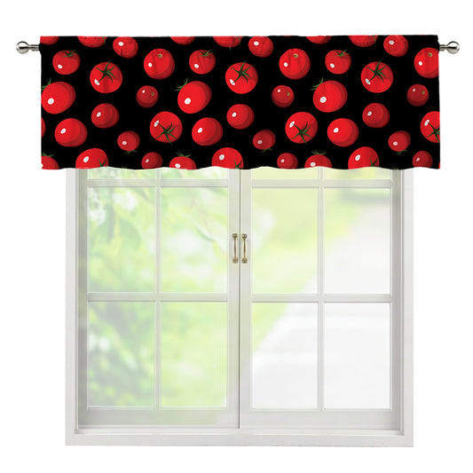 Red Tomato Pattern Print Window Valance