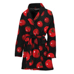 Red Tomato Pattern Print Women's Bathrobe