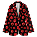 Red Tomato Pattern Print Women's Cotton Blazer