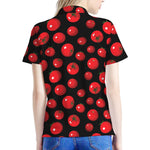 Red Tomato Pattern Print Women's Polo Shirt