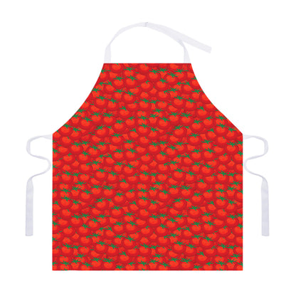 Red Tomatoes Pattern Print Adjustable Apron