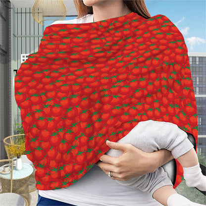 Red Tomatoes Pattern Print Baby Seat Cover