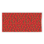 Red Tomatoes Pattern Print Beach Towel