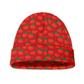 Red Tomatoes Pattern Print Beanie