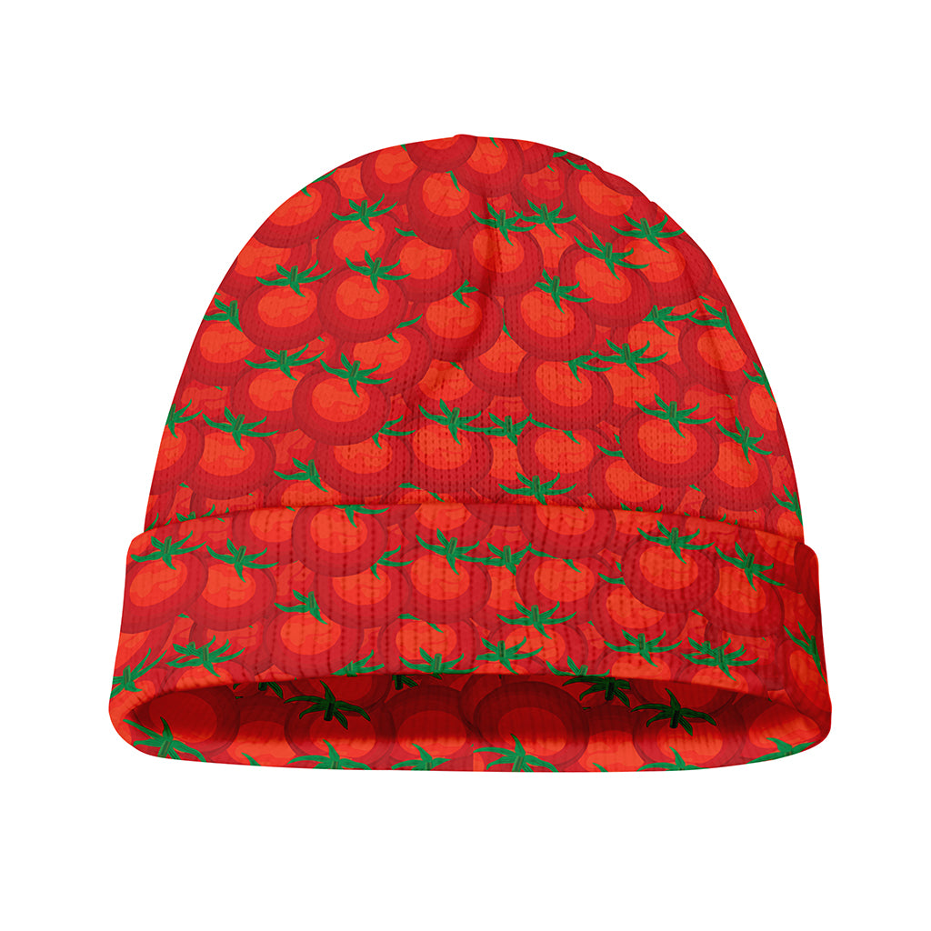 Red Tomatoes Pattern Print Beanie