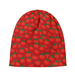 Red Tomatoes Pattern Print Beanie