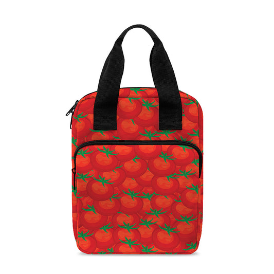 Red Tomatoes Pattern Print Bible Tote Bag
