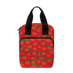 Red Tomatoes Pattern Print Bible Tote Bag