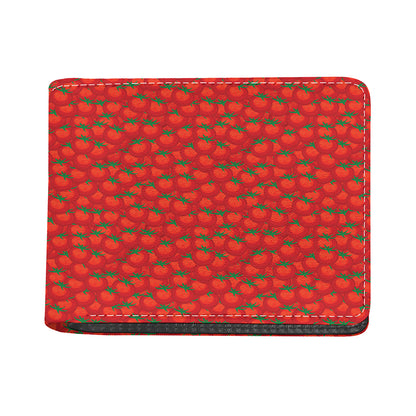 Red Tomatoes Pattern Print Bifold Wallet